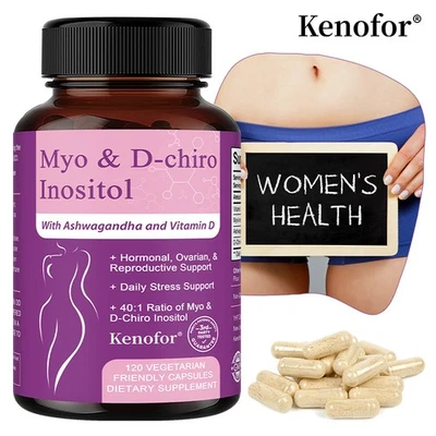 KENOFOR Myo & D-Chiro Inositol - 120 Kapseln - Reguliert die weibliche Funktion