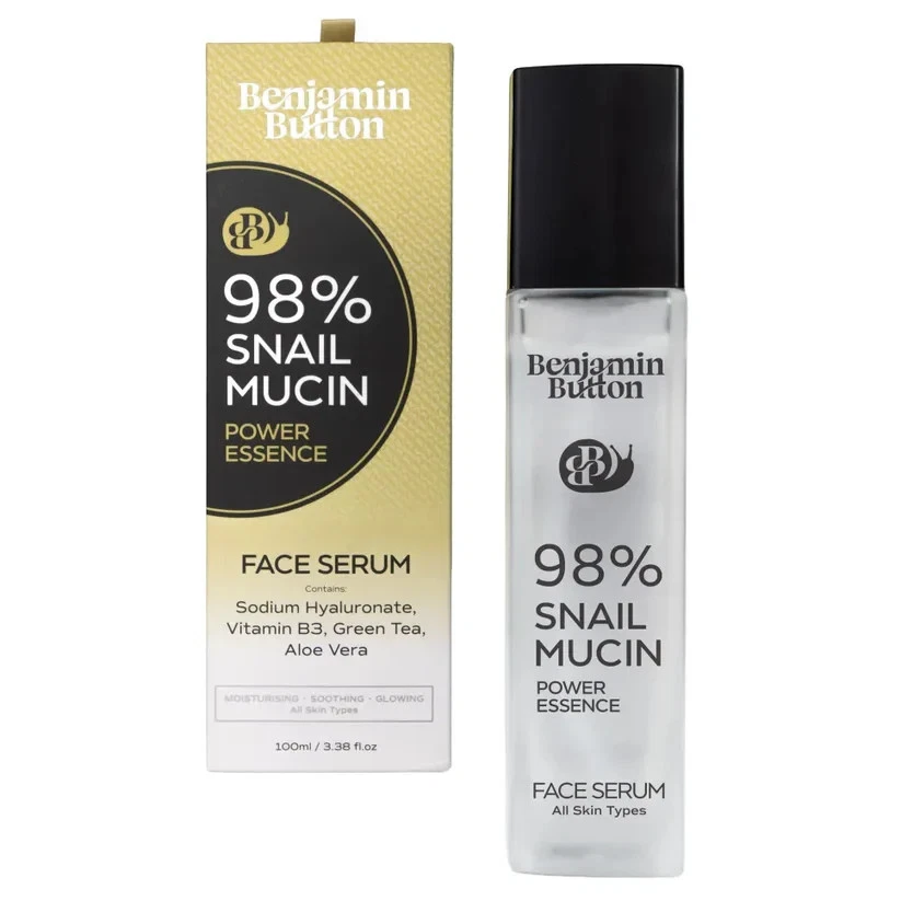 Benjamin Button Advanced 98% Snail Mucin Face Serum Moisturise Reguvinate 100ml