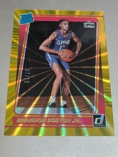 2021-22 Panini Donruss Brandon Boston Jr. Rated Rookies Base Holo Gold Laser /10