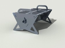 Flat-Pack Fishing / camping fire pit with cooking grill 