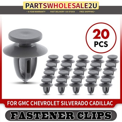 20Pcs 9mm Nylon Door Panel Retainer Fasteners Clips for GMC Chevrolet Cadillac