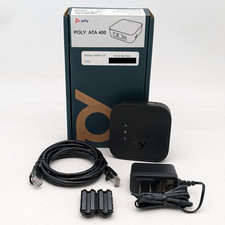 HP Poly ATA 400 Analog Telephone Adapter To VoIP Network GAPB110P - Black