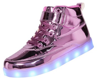 Kids LED Light up Shoes USB Charging Flashing High-top Sneakers for Boys and ...