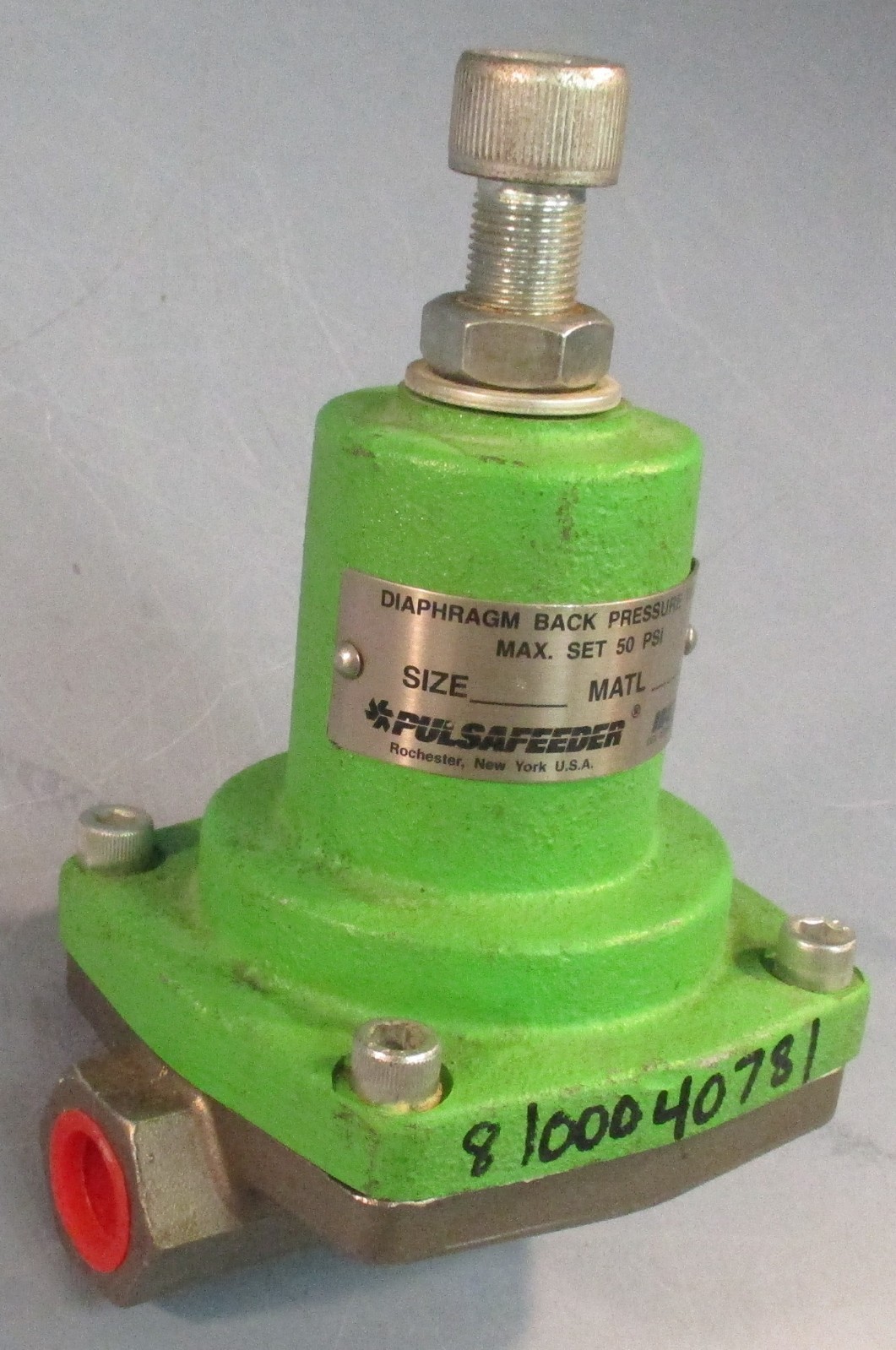 Pulsafeeder Idex Diaphragm Back Pressure Valve 1/2