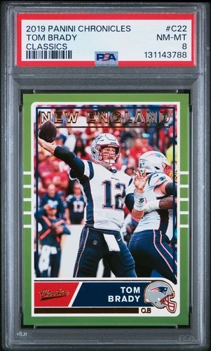 2019 PANINI CHRONICLES CLASSICS #C22 TOM BRADY PSA 8