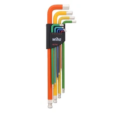 Wiha Ball End Color Coded Hex L-Key Set - Metric, 9 Piece