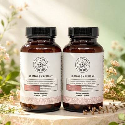 2 BOTTLES- Happy Mammoth Hormone Harmony Natural Hormonal Support for lady 72Cap