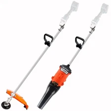 S-LONG Cordless String Trimmer & Turbine Leaf Blower Power Share Combo Kit