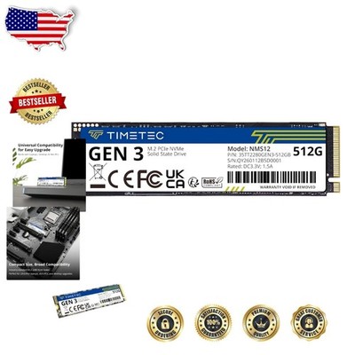 High Performance 512GB M.2 NVMe SSD PCIe Gen3x4 3D NAND 2000MB/s Read