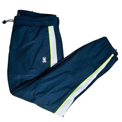 Psycho Bunny XXL Wasco Color Block Nylon Track Pants Navy Blue NWT