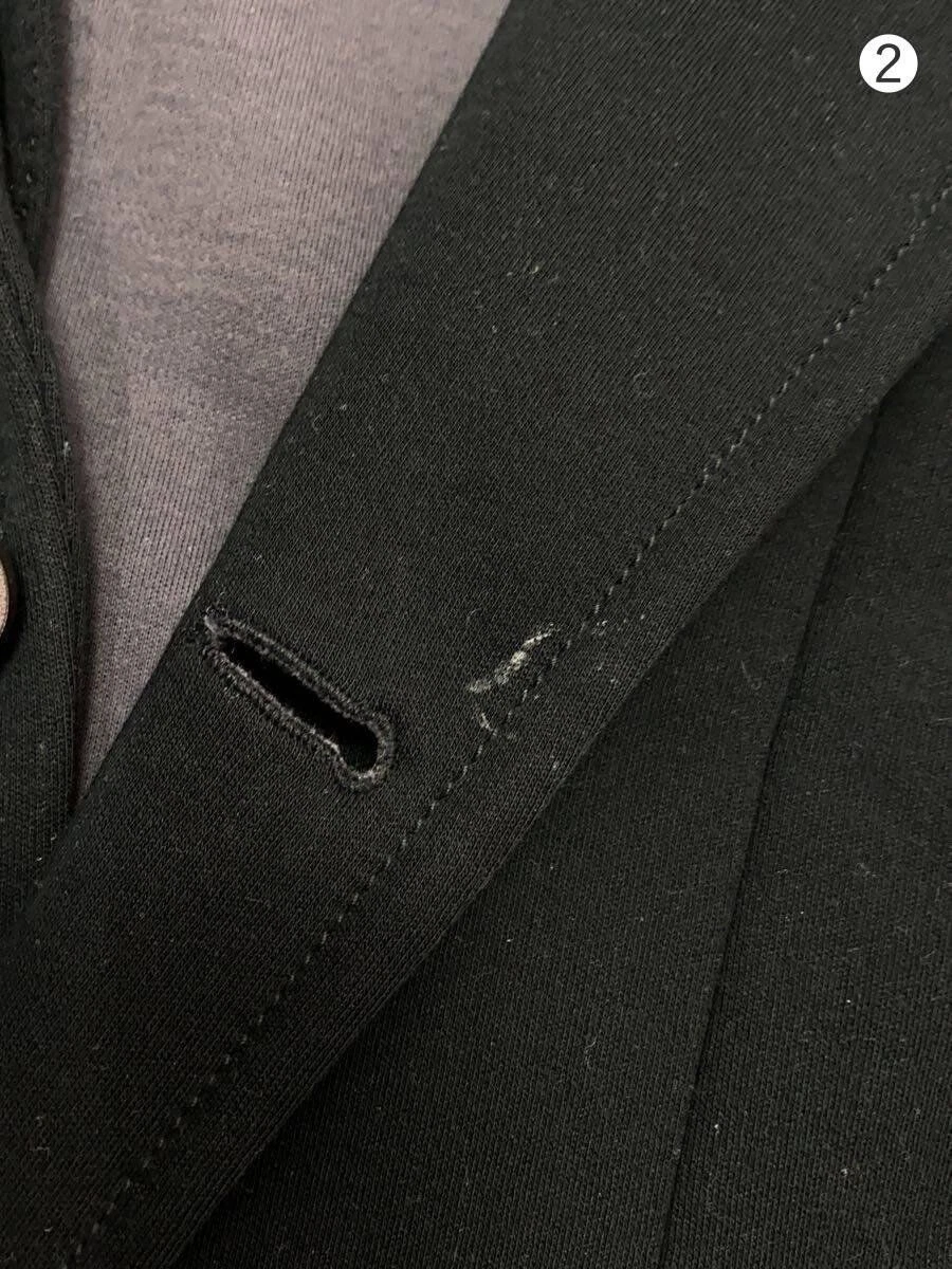 LOUIS VUITTON（LV） Giacca sartoriale LOUIS VUITTON 46 cotone nero tinta unita H9J45EJUJ usata