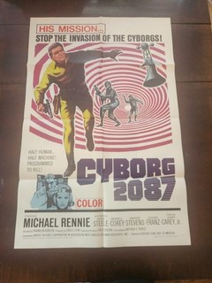 1966 CYBORG 2087 Original One Sheet Poster 27x41 Michael Rennie SCI FI