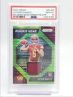 JAYDEN DANIELS 2024 PRIZM ROOKIE GEAR PATCH NEON GREEN PULSAR RC PSA 10 Q0004