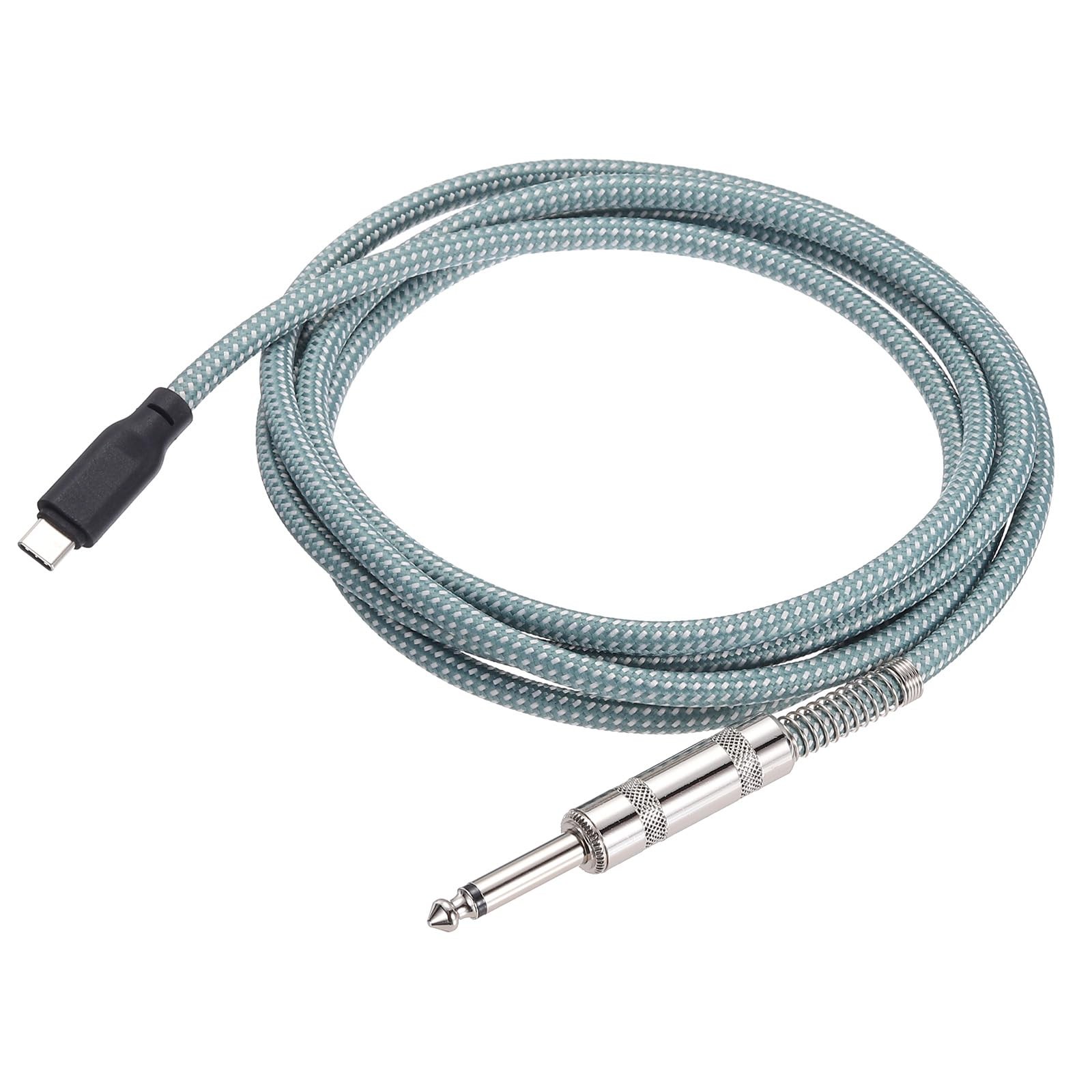 Câble adaptateur guitare électrique 2m avec connecteur jack 6.35mm plaqué or