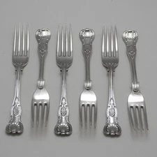 KINGS Design Mappin & Webb Edwardian Silver Service Cutlery Six Dessert Forks