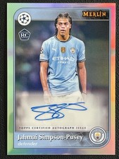 Jahmai Simpson-Pusey 2024-25 Topps Merlin UCC Refractor Auto RC AU-JS -st5