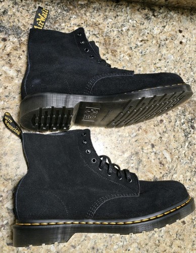 New Dr. Martens 1460 Pascal Black Suede Lace Up Boots Size Men 11 / Women 12 - Picture 3 of 10