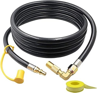 12FT Propane Quick Connect Hose Low Pressure Elbow Adapter for Griddle Stove