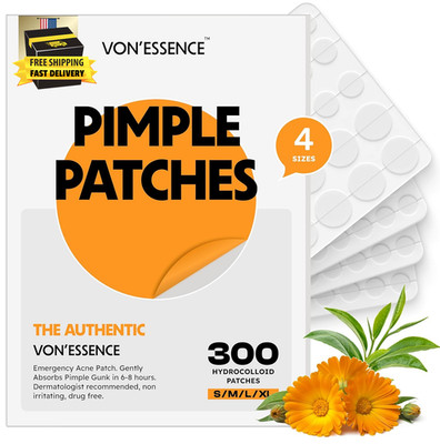 300 Pimple Patches   Hydrocolloid Zit Stickers with Salicylic Acid, Tea Tree & C