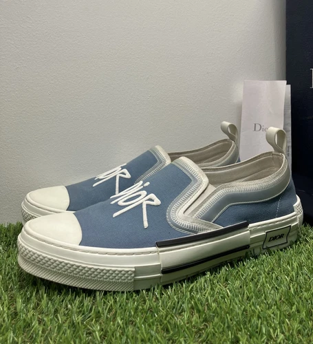 Baskets à enfiler Dior x Shawn Stussy B23 taille 43 EU (10 US) bleu SUPERBE !