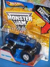 HOT WHEELS MONSTER JAM BLUE THUNDER 1st EDITIONS CRUSHABLE ADVANCE AUTO PARTS