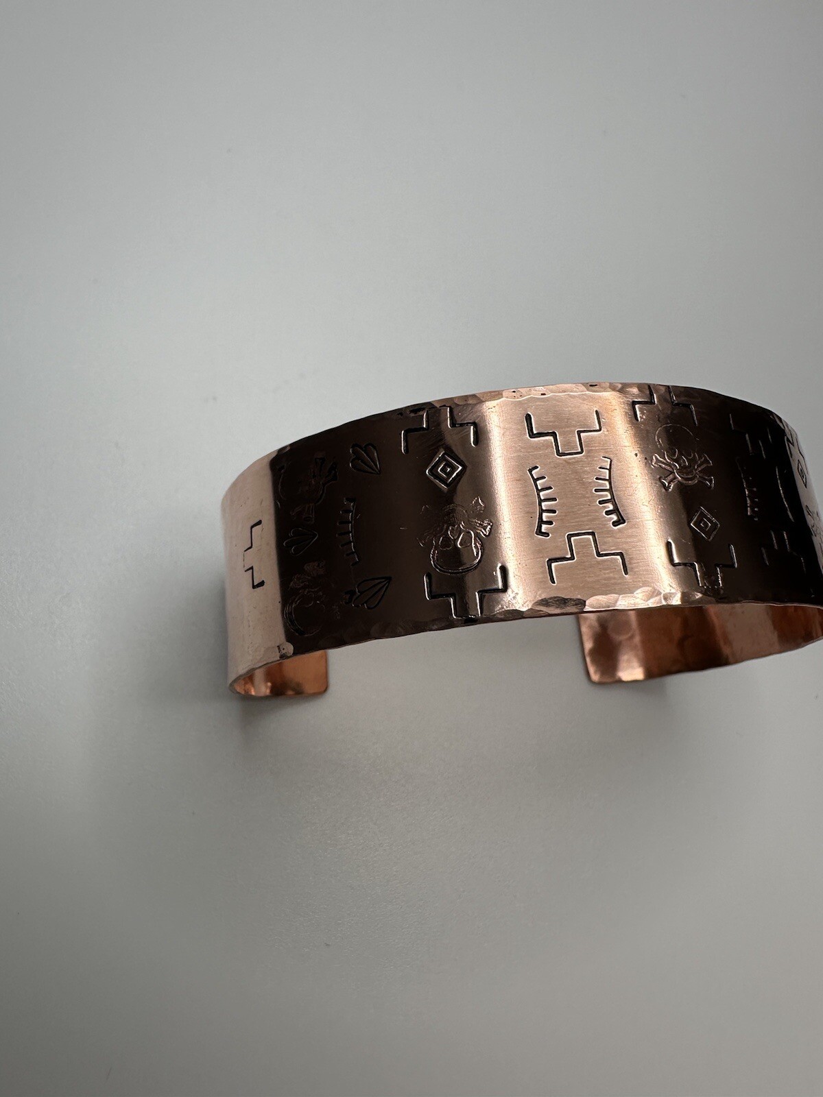 New Solid Copper Skull Hammered Southwestern Styl… - image 16