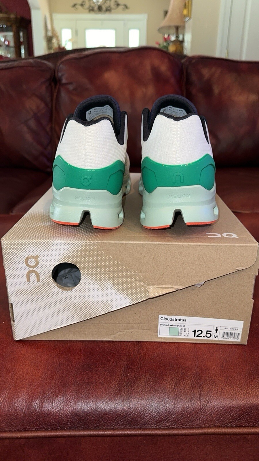 On Cloud Cloudstratus Undyed-White/ Creek Men’s Size 12.5 *NEW* image 5