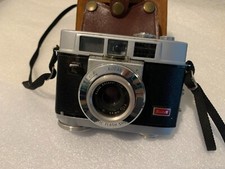 Vintage Kodak Motormatic 35 Camera Ektanar Lens 44mm F/2.8 Leather Case Untested