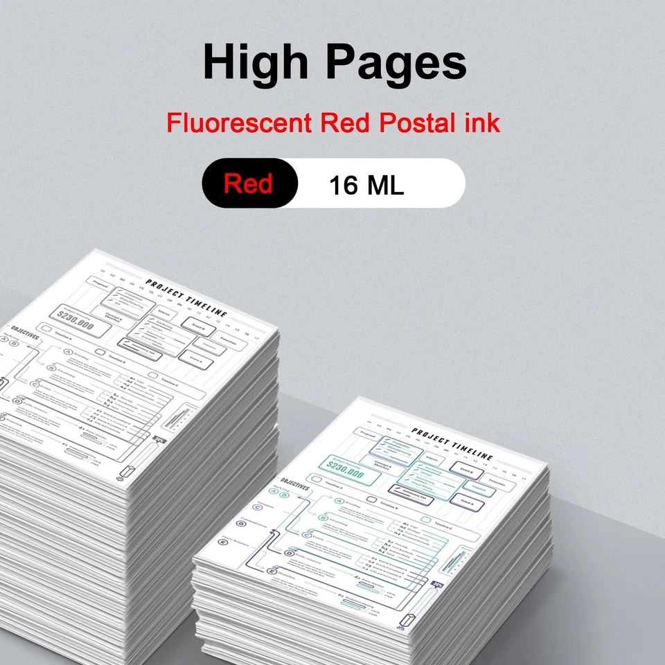 Repuesto de cartuchos de tinta roja SL-870-1 XXL para The PB N e w SendPro Mailstat Foto 3 de 4