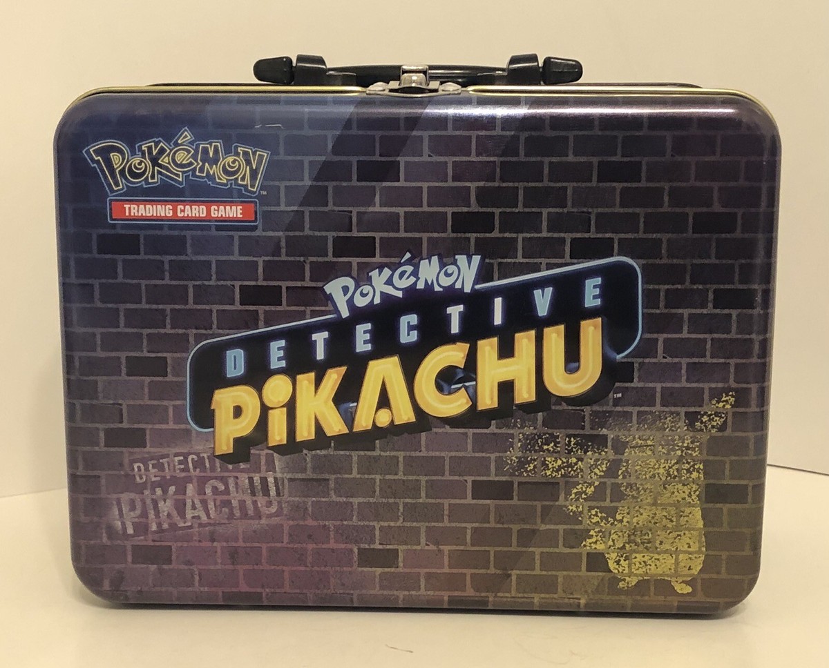 detective pikachu pokemon card tin Collectors Chest Detective Pikachu 4 Pokemon: Detective Pikachu - Charizard-GX