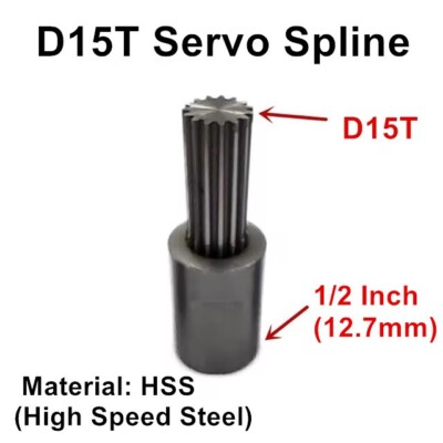 D15T Servo Spline Rotary Broach Punch Tools Cutter 0.5 inch Shank 12.7mm