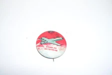 Antique Pinback Button Douglas Sky Streak Naval Airplane 