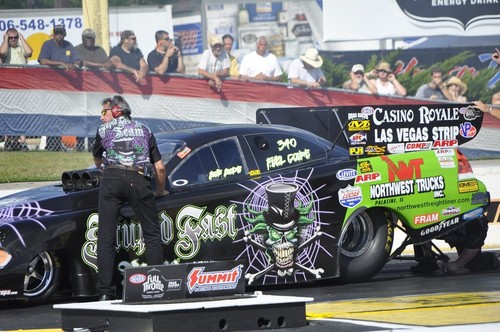 NHRA Bob Bode USED Starting Line STUPID FAST Crew SHIRT Jersey NITRO Funny Car - Picture 3 of 7