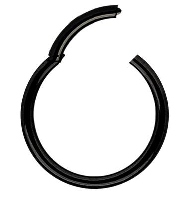 3,0mm Schwarz Smooth Segment Ring Ohr Septum Brust Intim Piercing