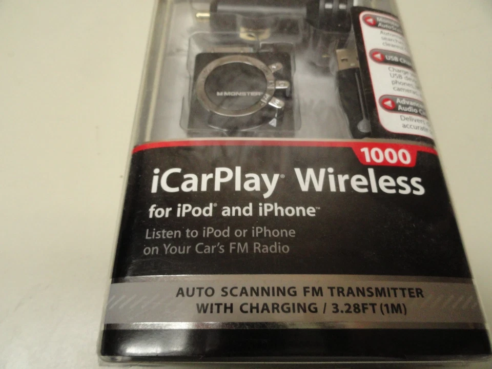Monster iCarPlay Wireless 1000 FM Transmitter for iPod and iPhone  NEW - Image 2 of 3