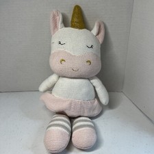 Living Textiles Plush Baby Rattle Toy Kenzie The Unicorn Stuffed Animal