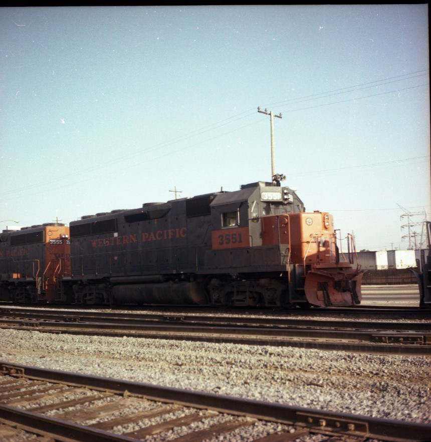 Wp Gp40 Rear Western Pacific WP EMD GP40-2 Engine #3551 - Original Color Railroad ...