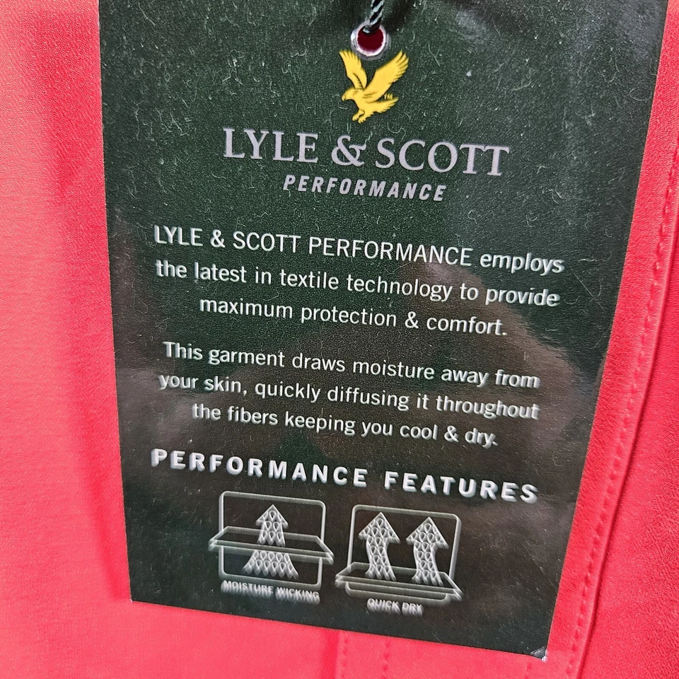 Lyle And Scott Performance Shirt Mens XL Red Short Sleeve Button Up  NWT Foto 4 de 4