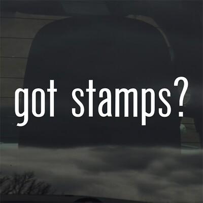 Got Stamps? Custom Vinyl Sticker Decal Philately Collection Mail Art Craft