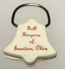 Vintage Ironton Ohio Church Bell Ringers Ringing Volunteer Charity Keychain Ring