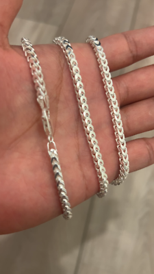 SKULL BRACELET size L solid beat（Mens Solid Silver Skull Bracelet  