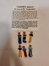 Trouble Worry Dolls Set 6 Mini Dolls With Story Card Guatemala Handmade