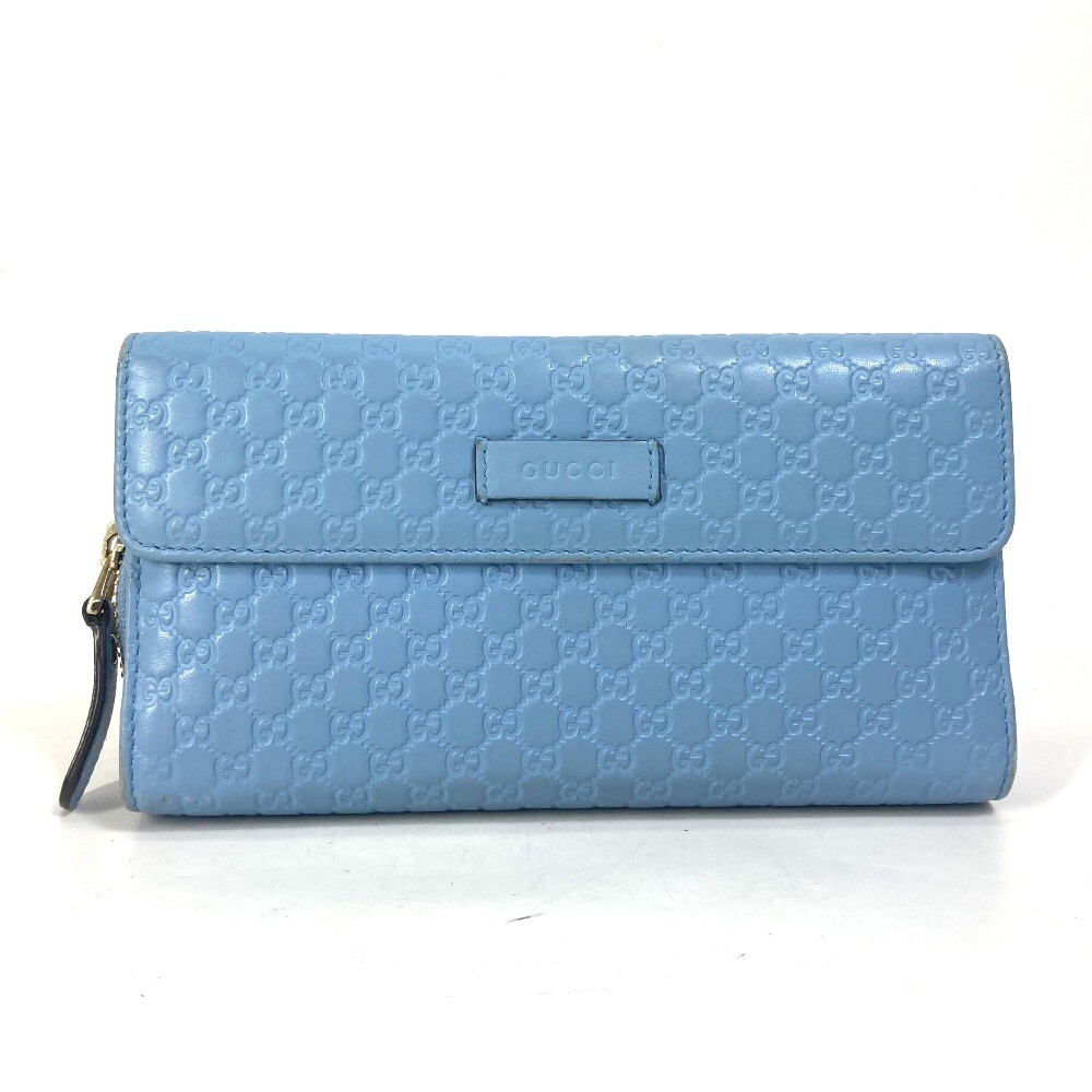 GUCCI財布 GUCCI 449364 Micro Guccissima Zip Around Long Wallet Leather Light
