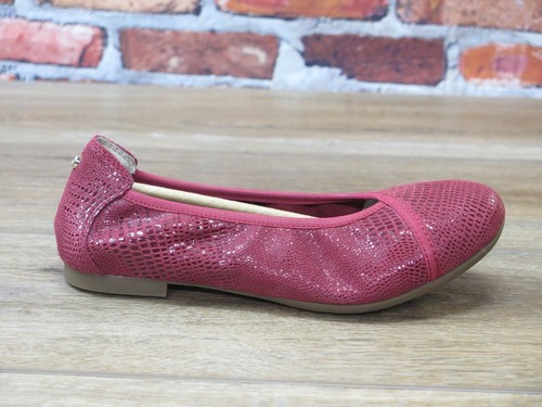 Women's Revere Nairobi Ballet Flats Cherry/Lizard *NAIR-CHZ