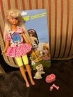 Vintage BARBIE PET PALS SKIPPER DOLL #2709 MATTEL (1991) Dog and accessories