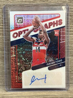ISAIAH TODD 2021-22 DONRUSS OPTIC OPTI-GRAPHS ROOKIE AUTOGRAPH AUTO CHOICE RED