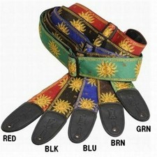 Levys MPJG 2 Zoll Jacquard/Lederrücken Sonne Gitarrengurt, 5 Farben