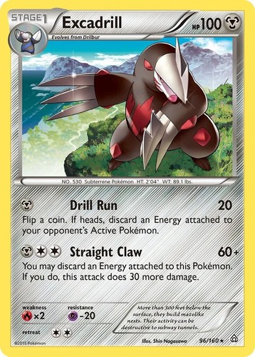Excadrill 96/160 Rare XY - Primal Clash Pokemon TCG