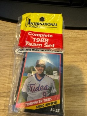 1988 CMC Tidewater Tides Team Set Gregg Jefferies - Sealed - spelled correctly