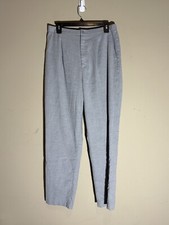 Uniqlo Women’s Pants Large Gray Trousers Hook & Eye Polyester Blend